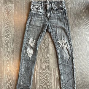 Mens Levi destroyed jeans - 30x30 - grey/black